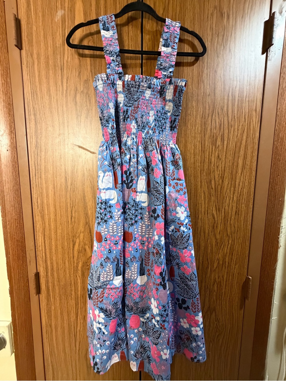 NWOT  Kate Spade Garden Floral Posy Smocked Midi Dress in XS